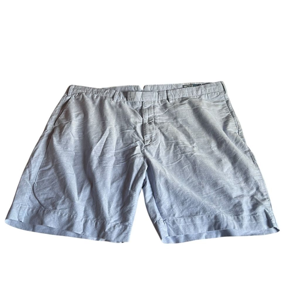 Vtg Polo Ralph Lauren Chino Shorts Light Blue Flat Front 100% Cotton Size 46b